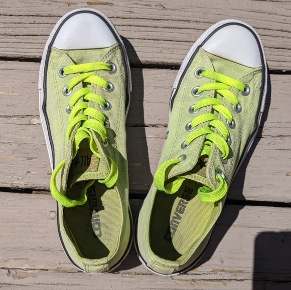 Y2K Vintage Unisex Neon Green Converse All Stars - Picture 9 of 11